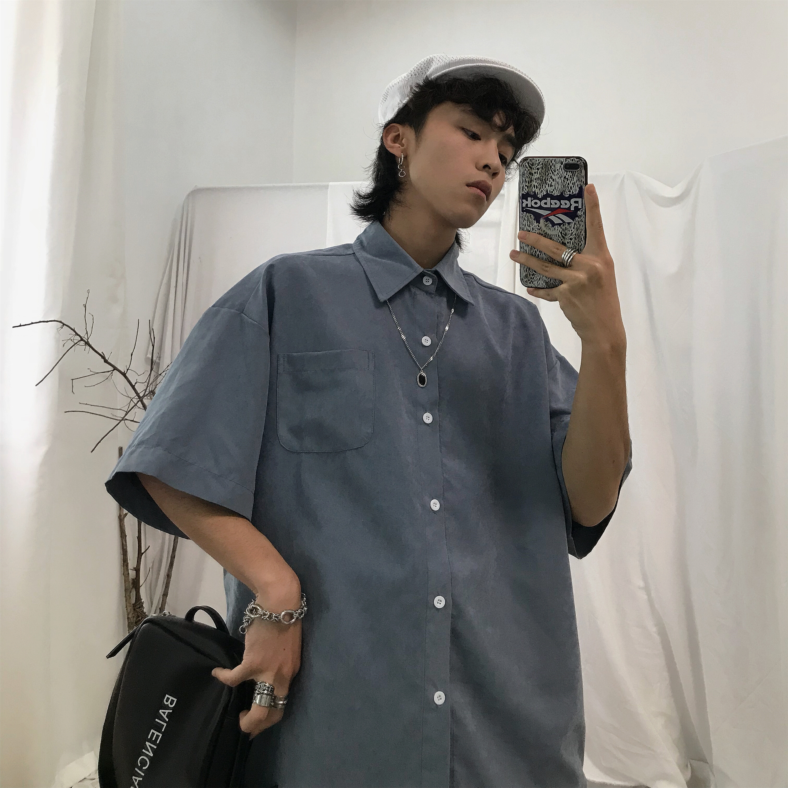 Summer Retro Short Sleeve Shirt in 8 Colors - Casual Hong Kong Style Couples Top, Versatile Korean Fashion