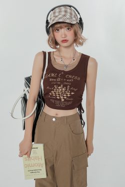 Summer Slim Fit Camisole T-Shirt - American Sweet Cool Style Sleeveless Fake Two-Piece Top for Women