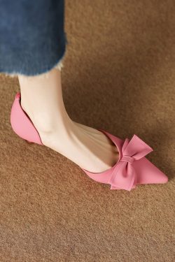 Super Cute Pointed Toe Bow Tie Open Toe Sandals for Women - Versatile Hollow Fine High Heels, Perfect for Y2K and Summer Style