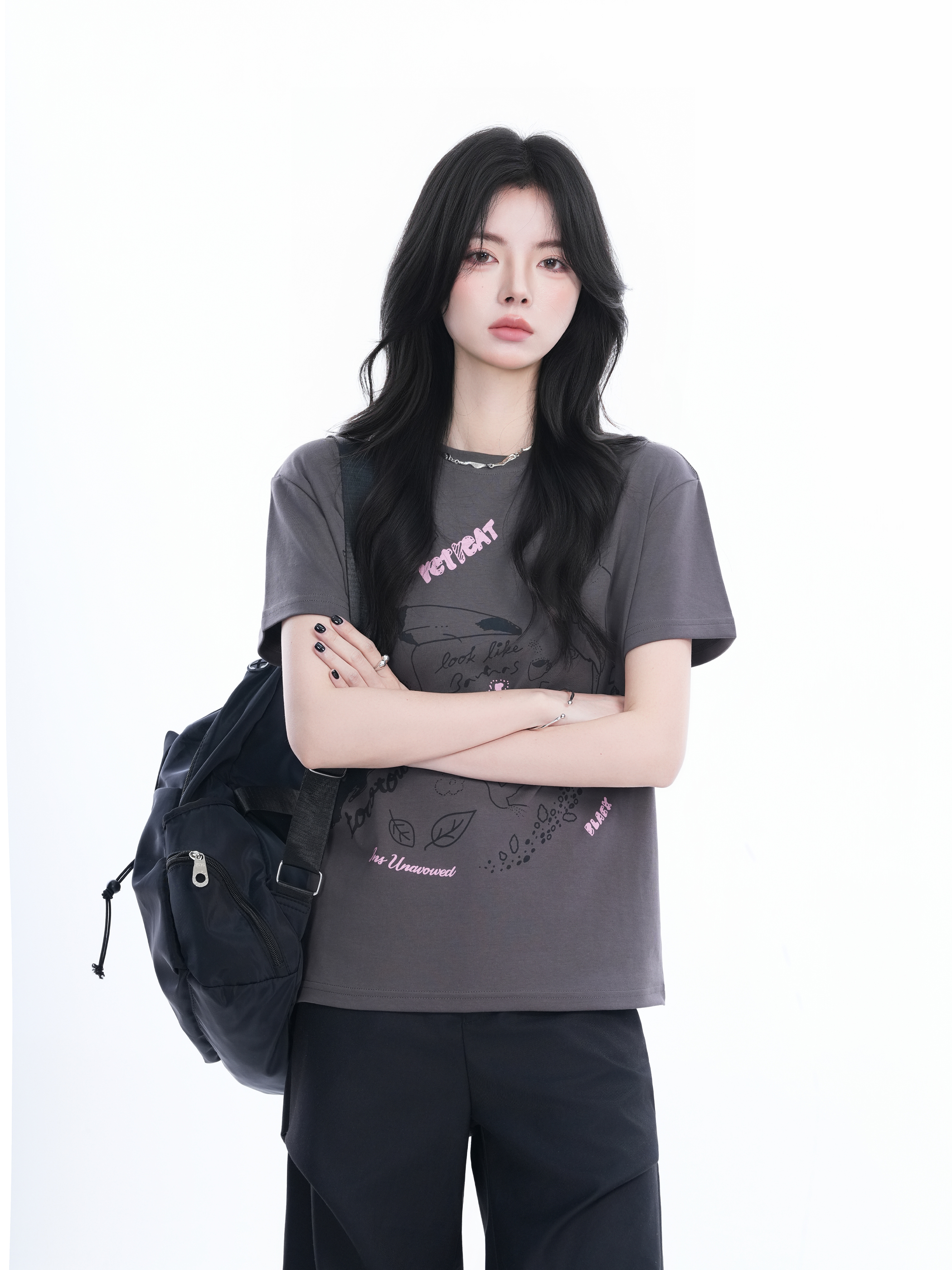 Trendy American Retro Short-Sleeve Cropped T-Shirt for Women – Stylish Petites, Y2K Fashion Essential