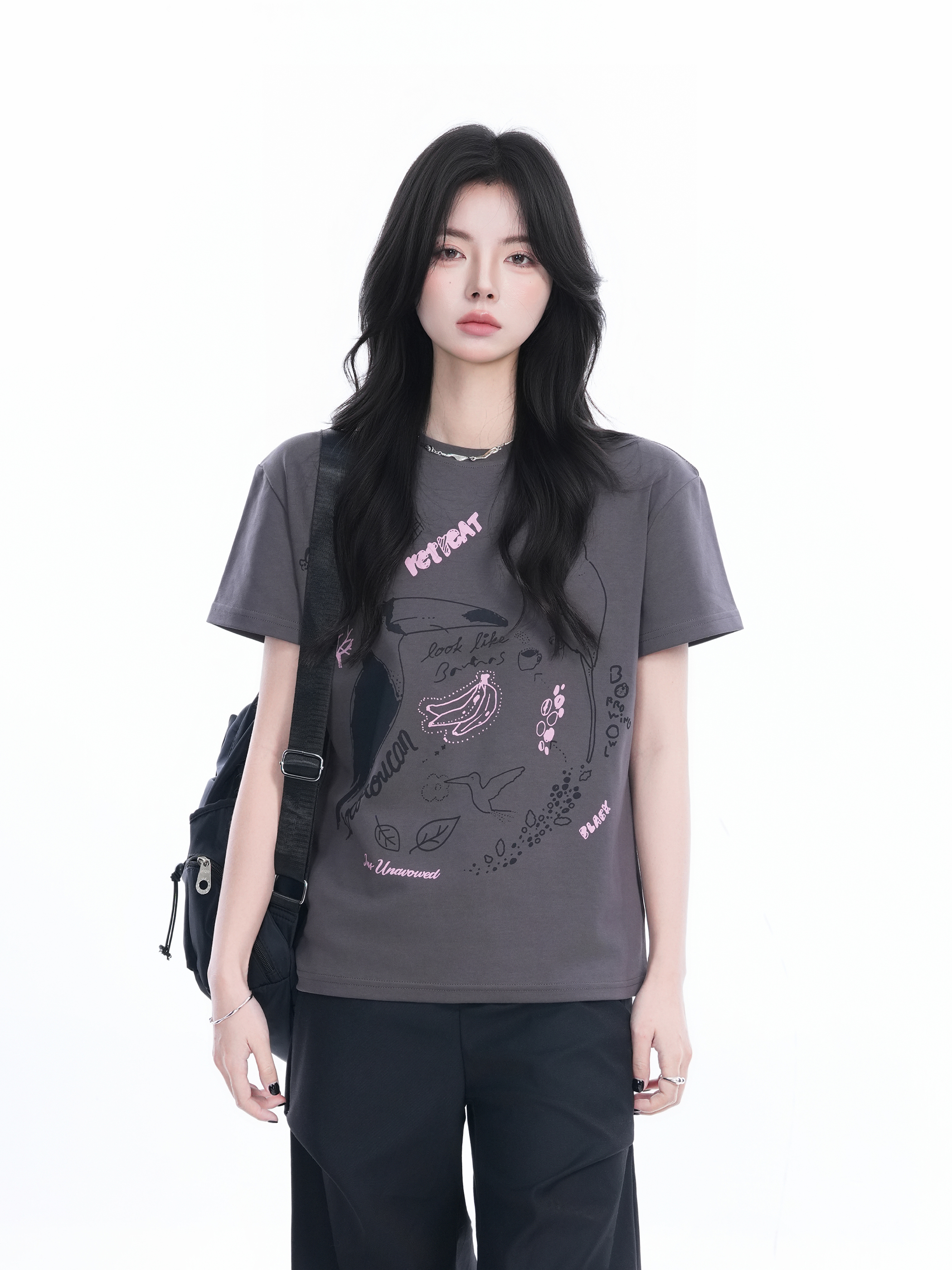 Trendy American Retro Short-Sleeve Cropped T-Shirt for Women – Stylish Petites, Y2K Fashion Essential