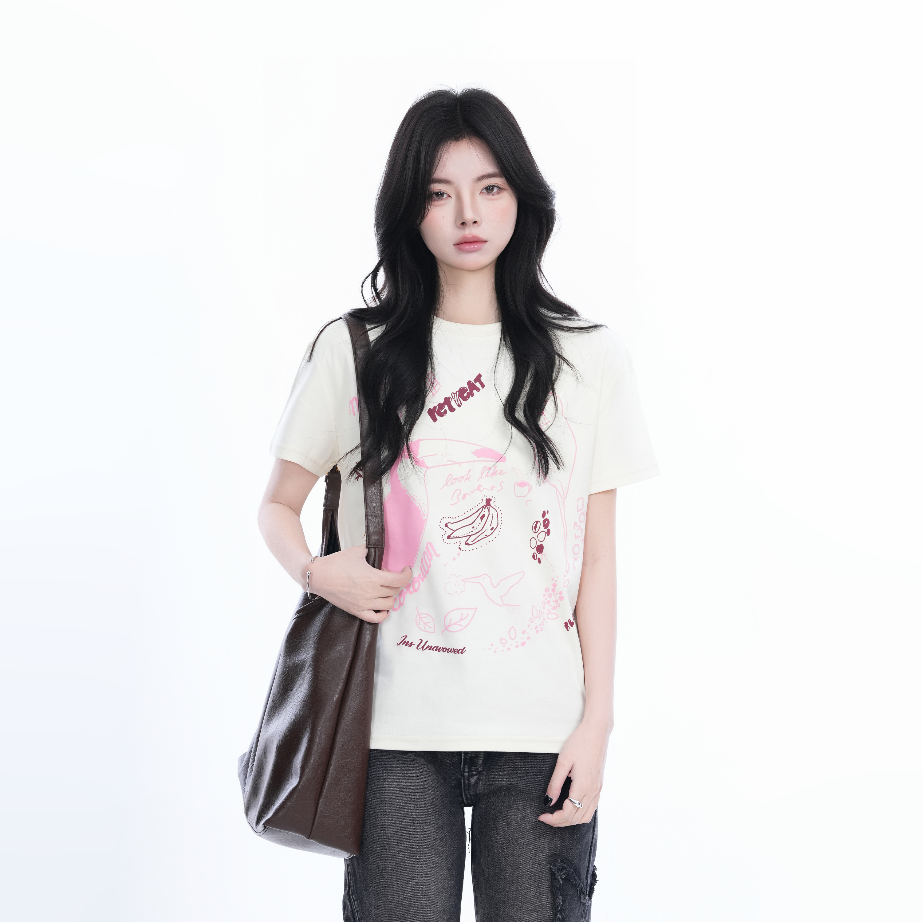 Trendy American Retro Short-Sleeve Cropped T-Shirt for Women – Stylish Petites, Y2K Fashion Essential
