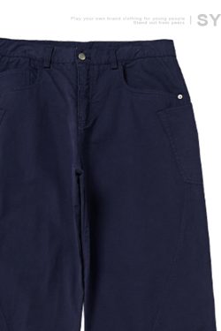 Trendy Men's Workwear Casual Pants with Three-Dimensional Cutting and Pockets - Brown Long Pants for a Stylish Look