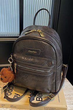 Trendy Mini Backpack for Women - High-End Graffiti Double Shoulder Bag, Stylish Pressure Change Design, 2025 New Model