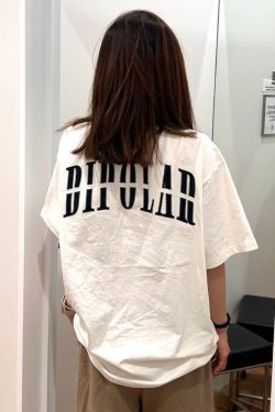 Trendy Women's High Street Embroidered Letter Short Sleeve T-Shirt in White and Gray - Heavyweight American Style Top