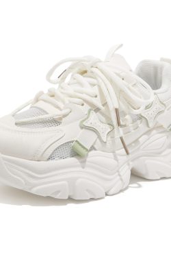 Trendy Women's Sports Shoes - Breathable Thick-Soled Mesh Dad Sneakers for Summer 2025, Soft-Bottom Casual Footwear