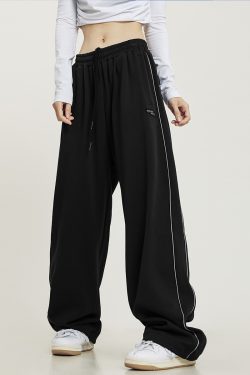 Unisex Casual Sports Pants - Hip Hop Sweatpants with Beer Team Captain Design, American High Street Style, Perfect for Dance and Jazz