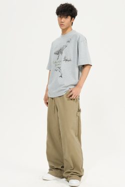 Vintage 2025 Heavyweight Printed Short-Sleeve T-Shirt for Men and Women - Loose Fit Pure Cotton Casual Tee