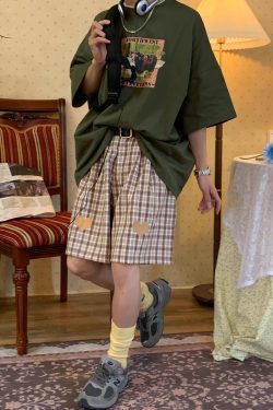 Vintage California Bear Graphic T-Shirt, European & American Trend, Short Sleeve Loose Fit Top, Casual Y2K Style