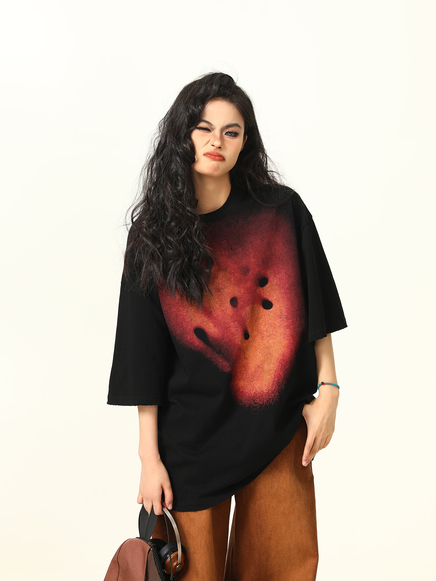 Vintage Fireworks Print Short Sleeve T-Shirt for Men and Women, Loose Fit Unisex Top, Retro American Style