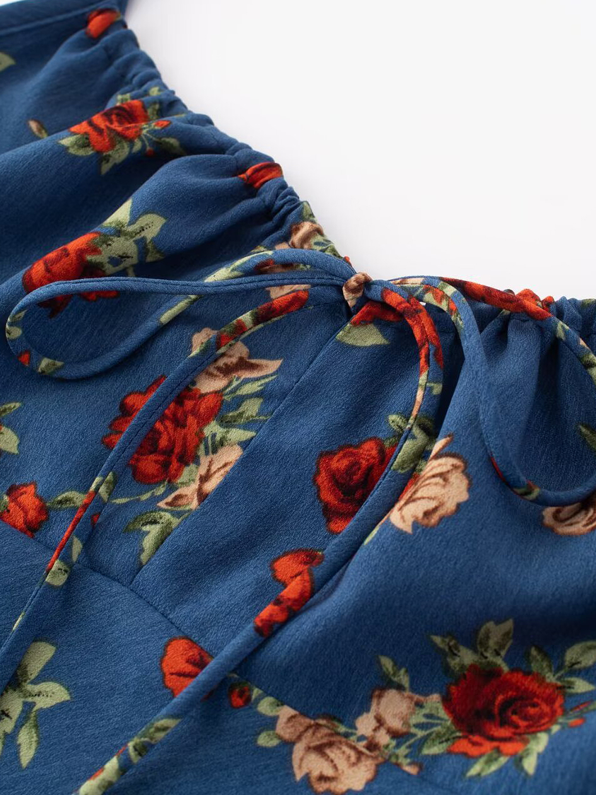 Vintage French Blue Printed Cami Dress for Women - 2025 Summer Resort Long Dress - Boho Style, Casual, Elegant Fashion
