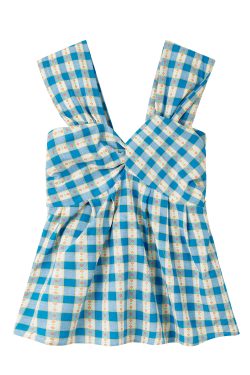Vintage Red Checkered Flutter Sleeve Vest Shirt for Women - Irregular Summer Vacation Top, French Style, Y2K Fashion