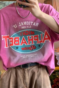 Vintage Washed Distressed T-Shirt for Couples - Summer Heavy-Duty Loose Fit Short Sleeve Top in Trendy American Style