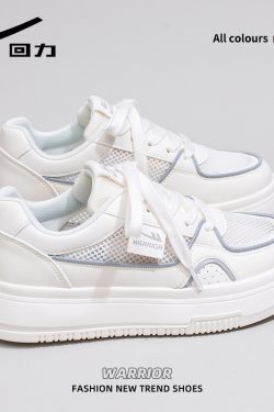 Women's White Sneakers 2025 - Breathable Simple Board Shoes for Students, Korean Style, Versatile Casual Footwear, Trendy INS Fashion