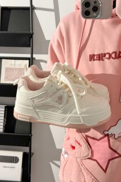 Women's White Thick-Soled Sneakers - Breathable Summer Board Shoes, Versatile Niche Design for Everyday Wear
