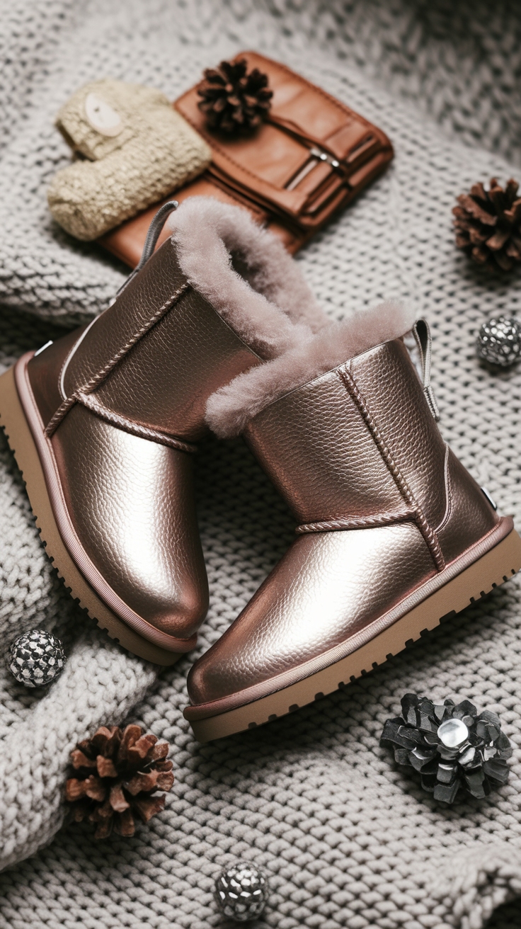 Cozy and Chic: Metallic Uggs for Fall outfit idea