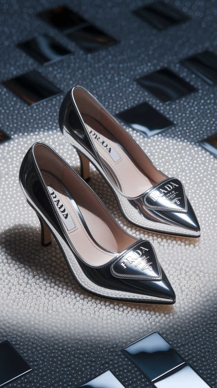 Statement Prada Metallic Shoes to Elevate Any Look outfit idea