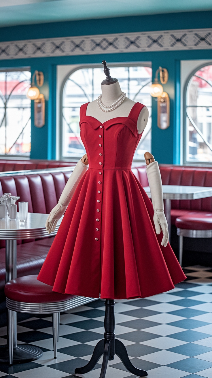 The Timeless Appeal of a Red Classic Dress outfit idea