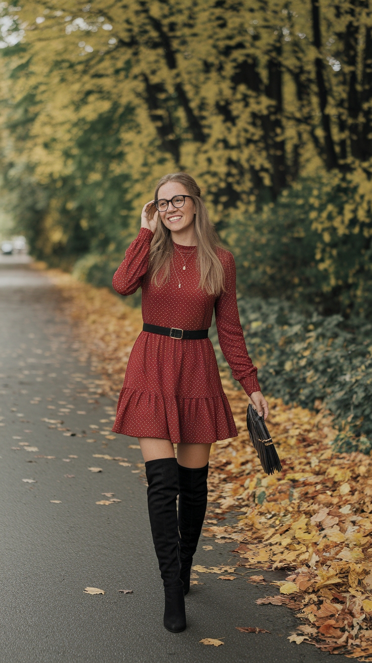 Fashionable Red Dress Boots to Match Any Outfit outfit idea