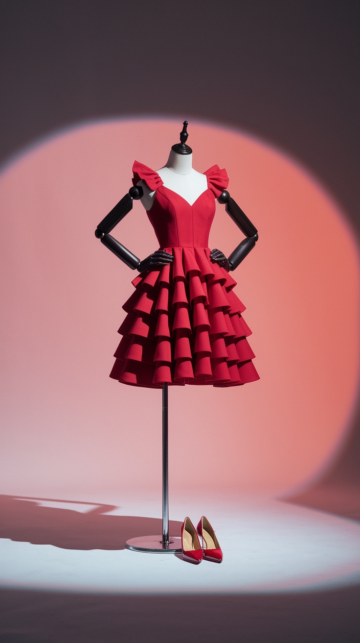 Elevate Your Style with a Red Dress Red Heels Combo outfit idea