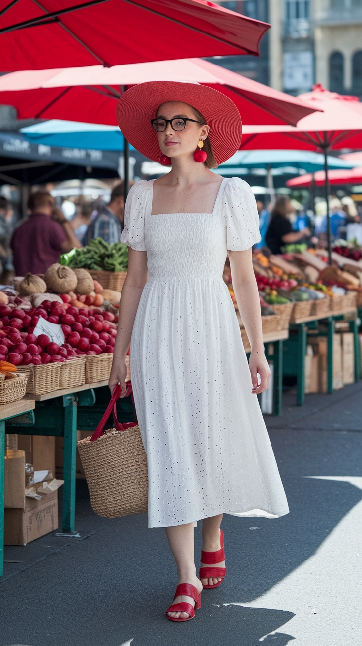 Stylish Red Hat Outfit Summer: Must-Try Looks outfit idea