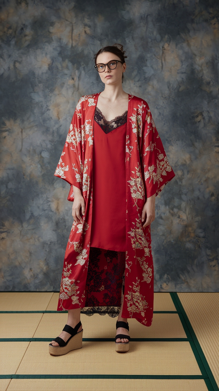 Red Kimono Outfit: Elevate Your Look with This Trend outfit idea
