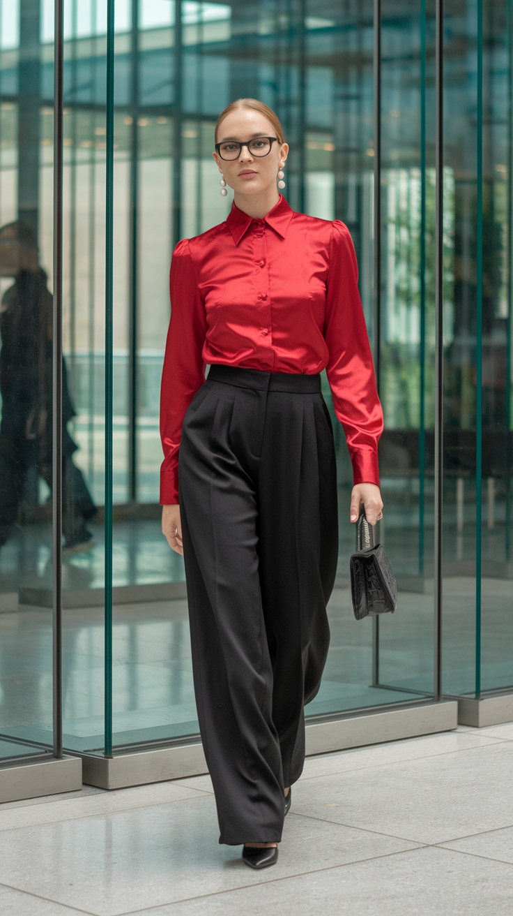 Dress Up with a Red Top Formal Outfit outfit idea
