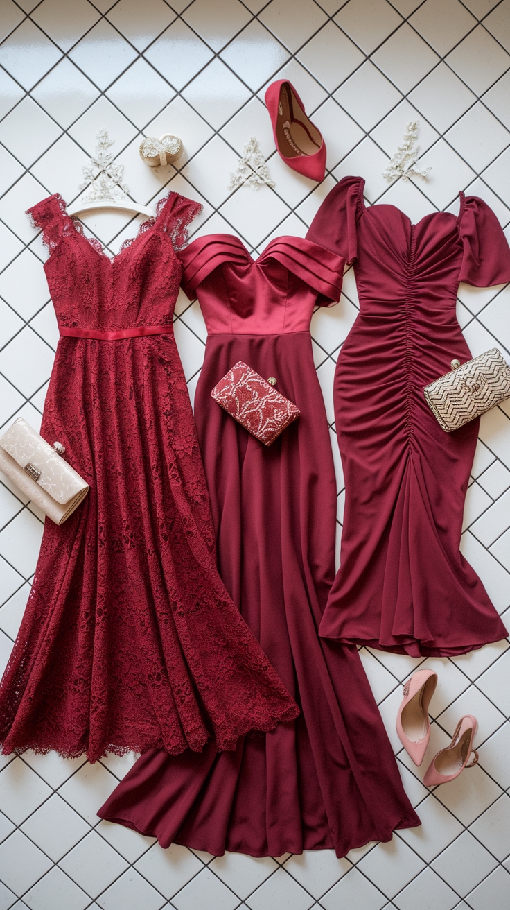 Gorgeous Red Wedding Guest Dresses to Consider outfit idea