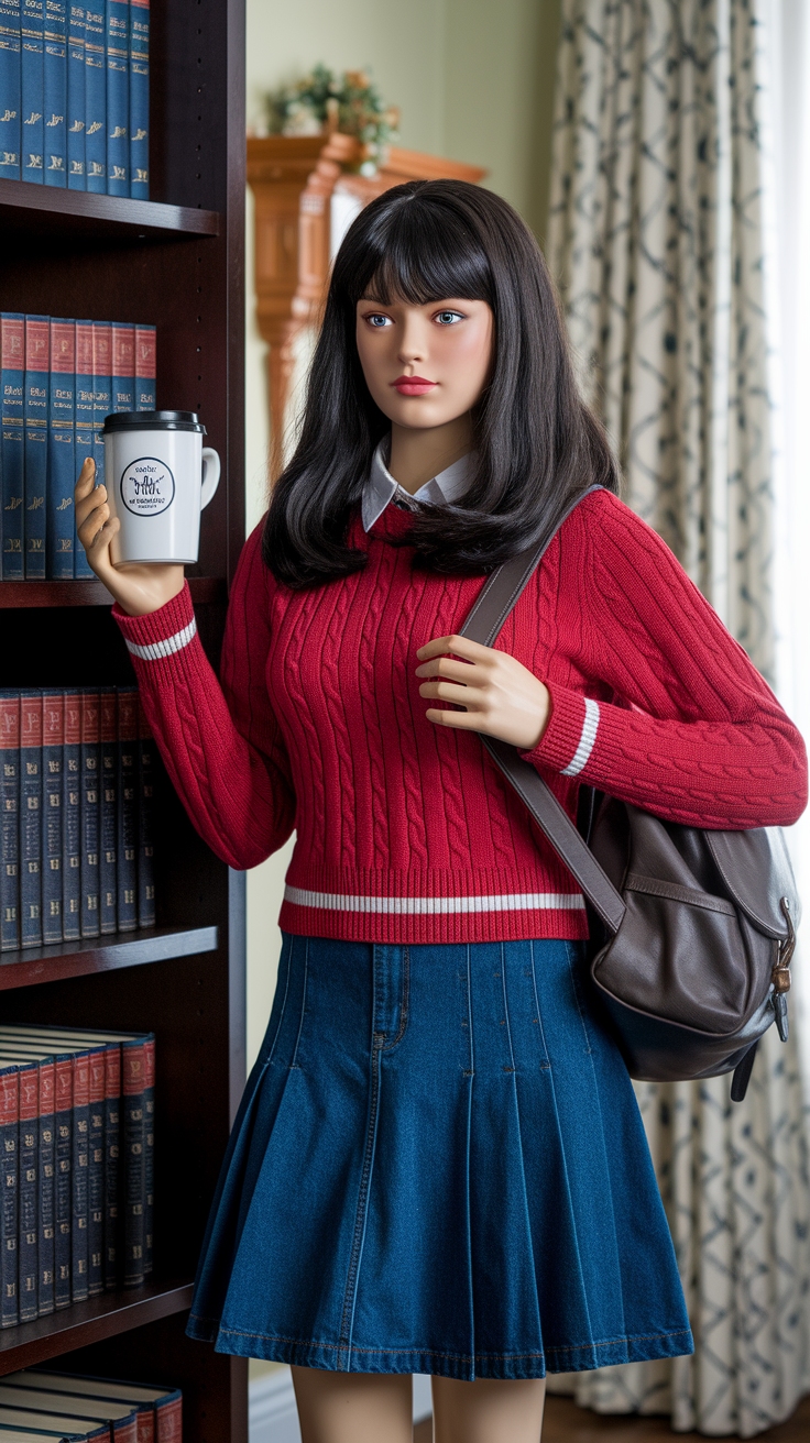 Rory Gilmore Red Outfit: Channeling Vintage Chic outfit idea