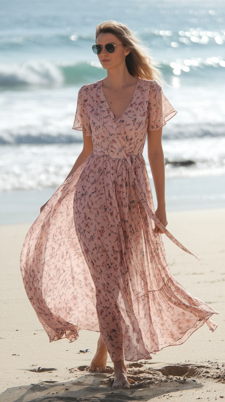 Short Sleeve Maxi Dresses for Effortless Style outfit idea