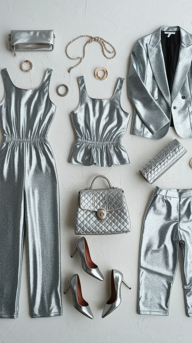 Elevate Your Wardrobe with Silver Metallic Outfits outfit idea