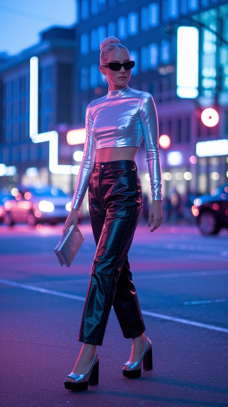 Chic Ideas for Your Silver Top Outfit This Season outfit idea