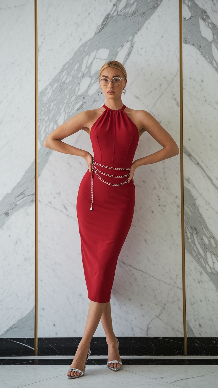 The Allure of the Slim Red Dress for Any Occasion outfit idea