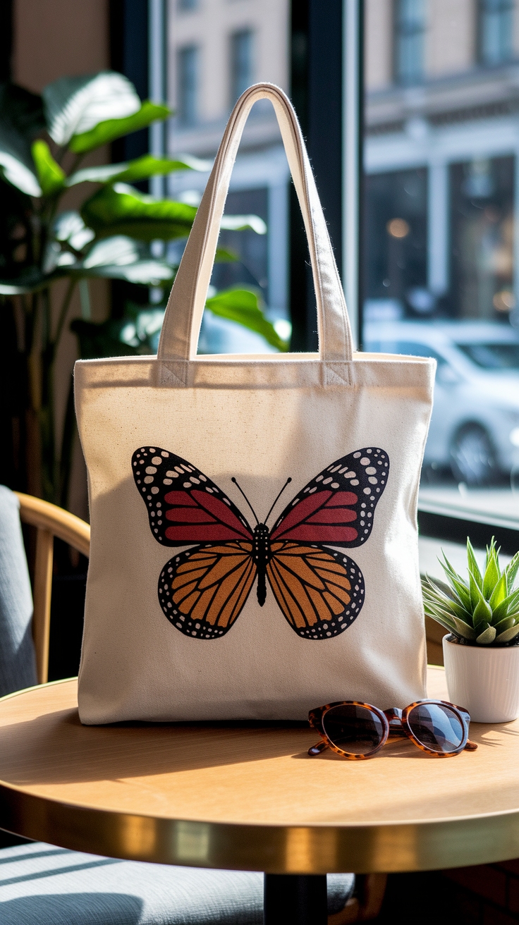 Tote Bag Butterfly Design: Nature-Inspired Fashion outfit idea