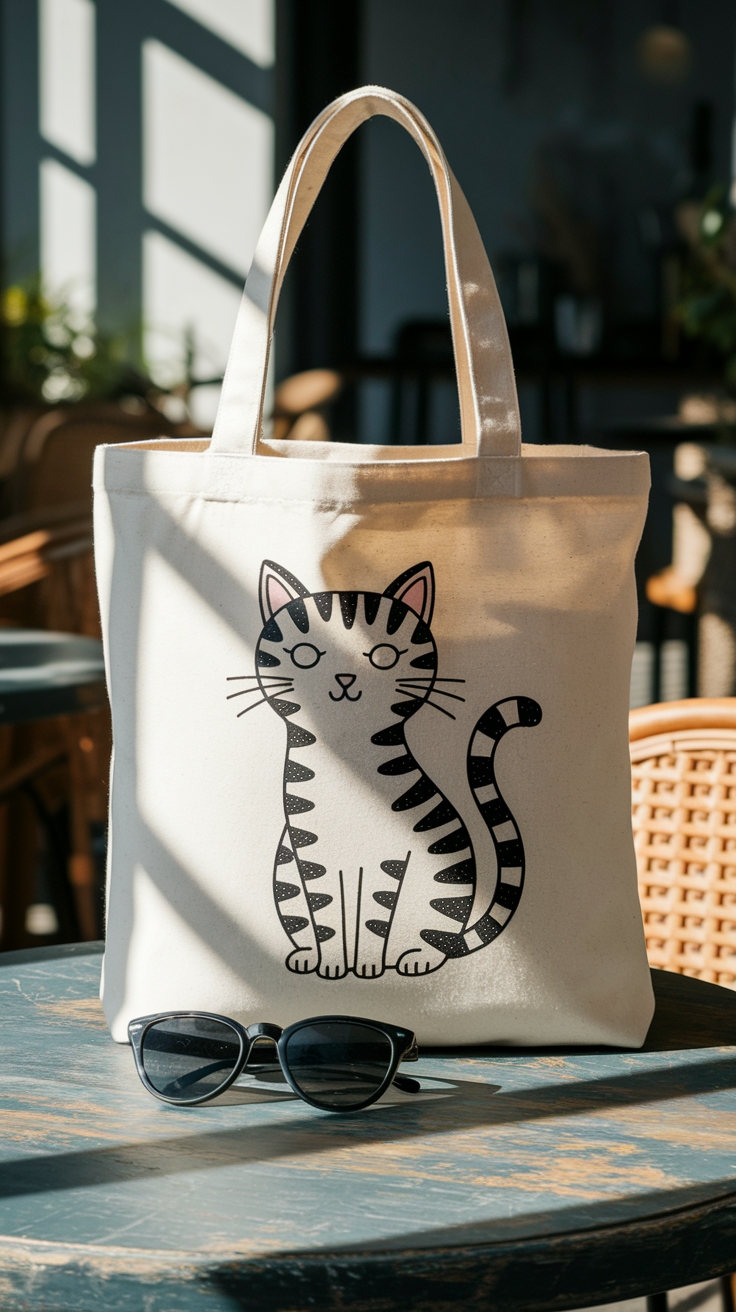 Tote Bag Cat Design: Purr-fect for Cat Lovers outfit idea