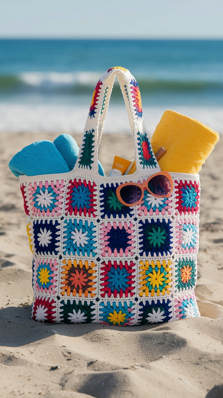 Tote Bag Crochet Granny Squares: A Crafty Trend outfit idea