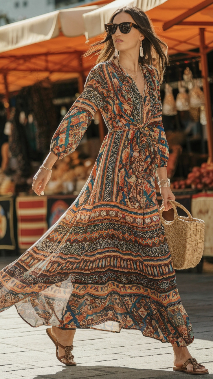 Turkish Maxi Dresses for a Bohemian Look outfit idea