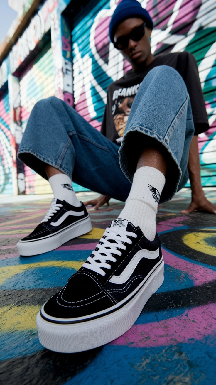 Styling Vans Chunky Shoes for Casual Outfits outfit idea