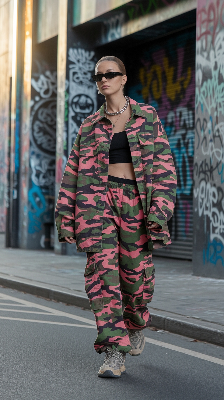 Casual Y2K Camo Outfits for Everyday Wear outfit idea