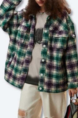 Style Core Aesthetics, New Style Trends - Flannel Shirt Jacket