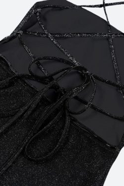 Style Core Aesthetics, New Style Trends - Glitter Backless Mini Dress