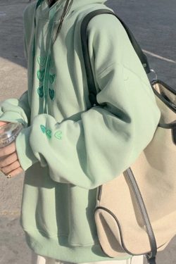 Style Core Aesthetics, New Style Trends - Mint Aesthetic Heart Hoodie
