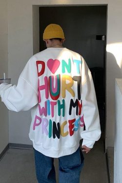 Style Core Aesthetics, New Style Trends - Soft Boy Printed Sweatshirt