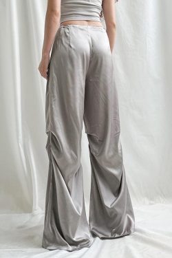 Style Core Aesthetics, New Style Trends - Y2K Satin Wide Leg Pants