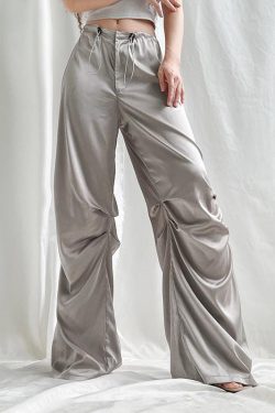 Style Core Aesthetics, New Style Trends - Y2K Satin Wide Leg Pants