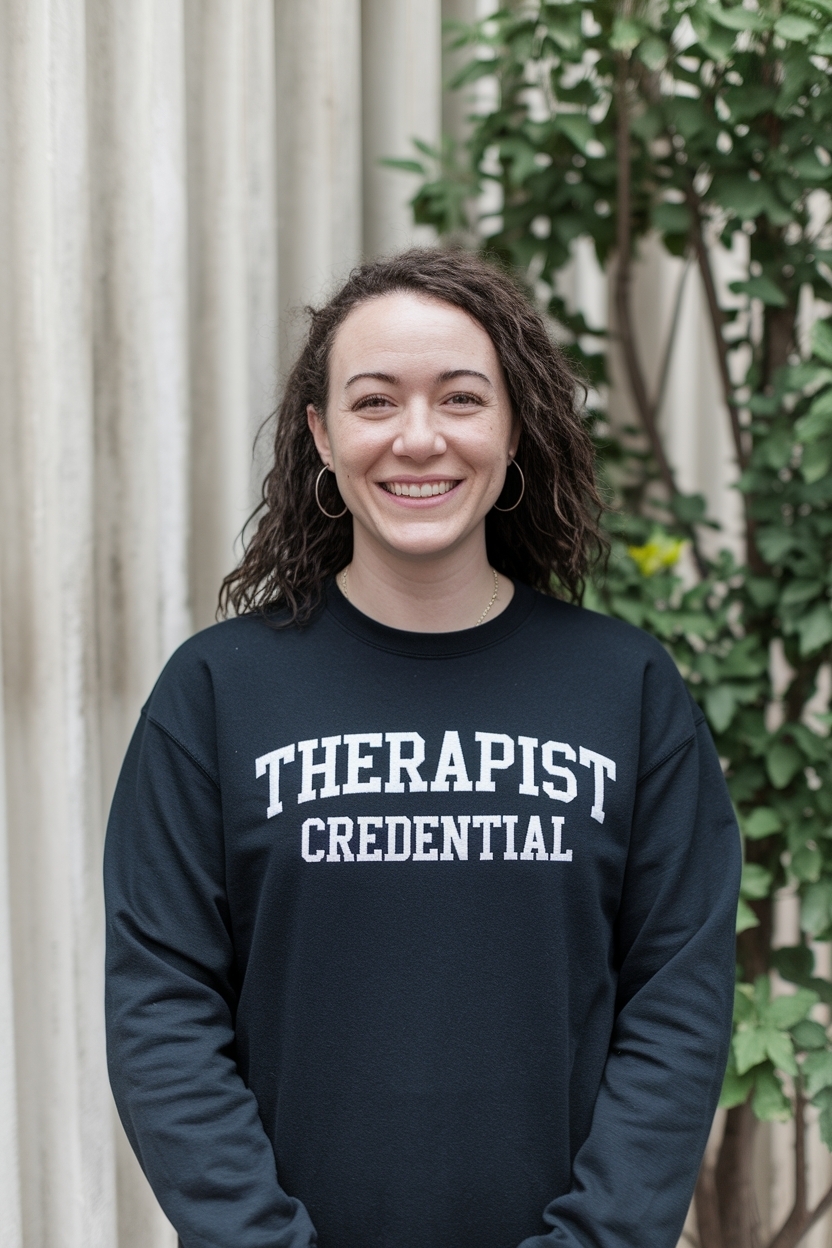 Therapist Credential Crewneck: Showcase Your Passion outfit idea